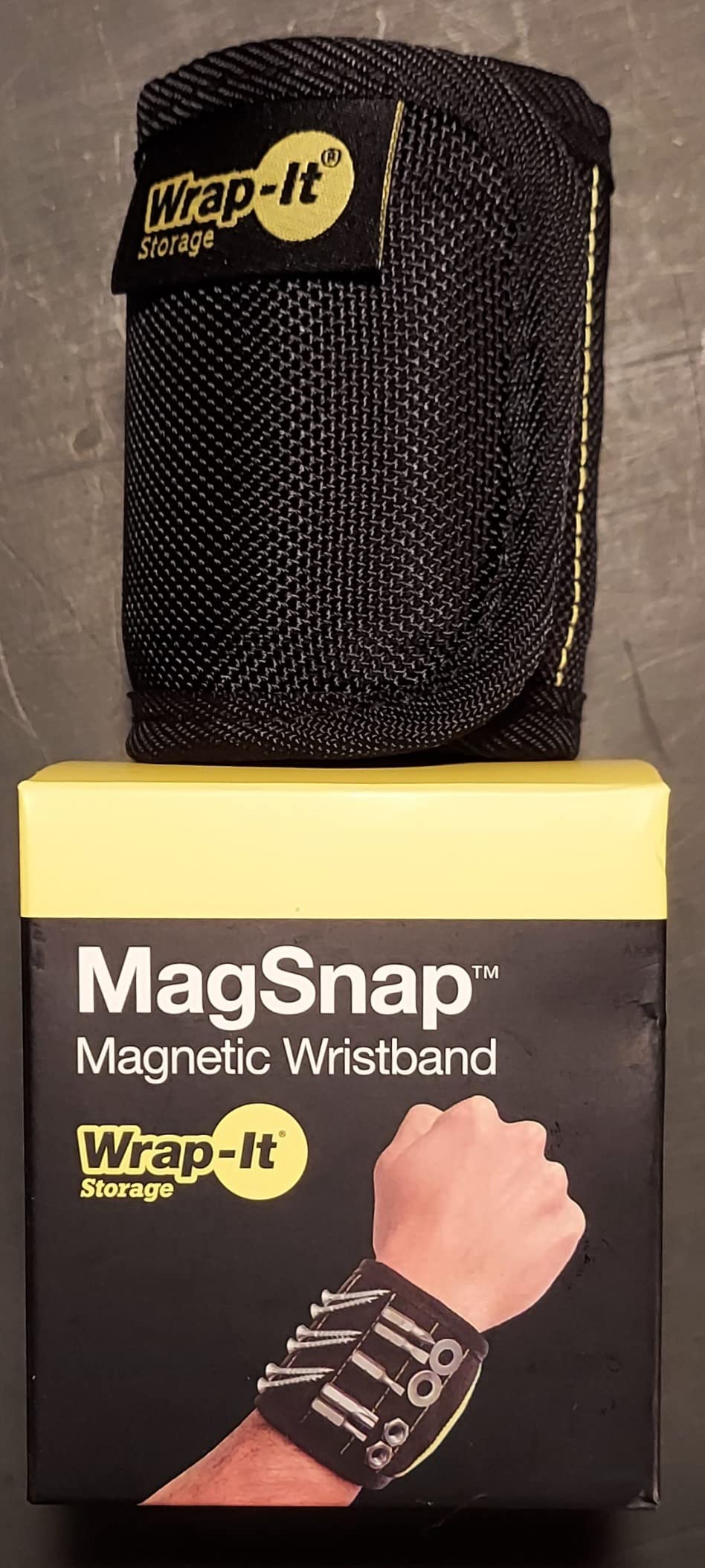 MagSnap Magnetic Wristband by Wrap-It Storage - Graphite Gray customer photo 1