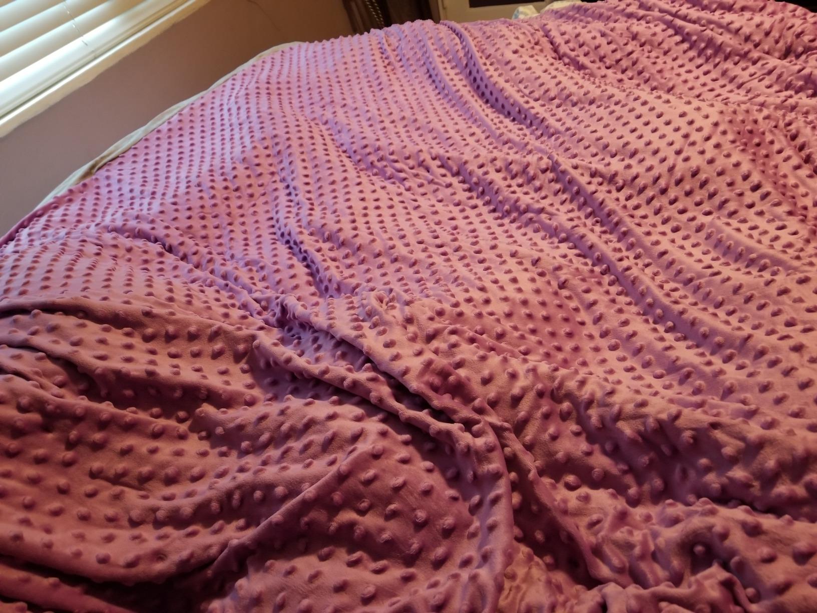 Machine Washable Weighted Blanket for Adults - Heavy Blankets for All-Season Sleeping, Cooling Soft & Breathable with Premium Glass Beads (78” x 85”|25lbs) customer photo 2