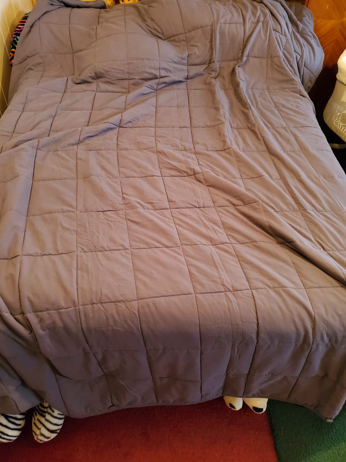 Machine Washable Weighted Blanket for Adults - Heavy Blankets for All-Season Sleeping, Cooling Soft & Breathable with Premium Glass Beads (48” x 72”|15lbs) customer photo 1