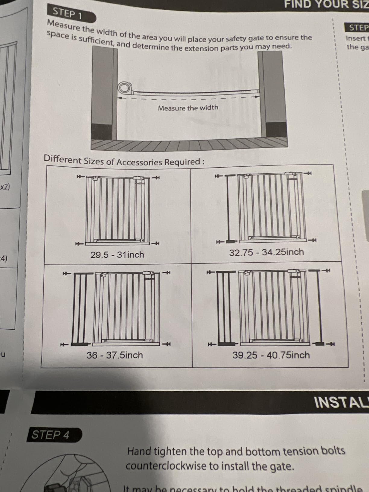InnoTruth 29.6-50.1 in Extra Wide Baby Gate for Stairs and Doorways, White customer photo 1