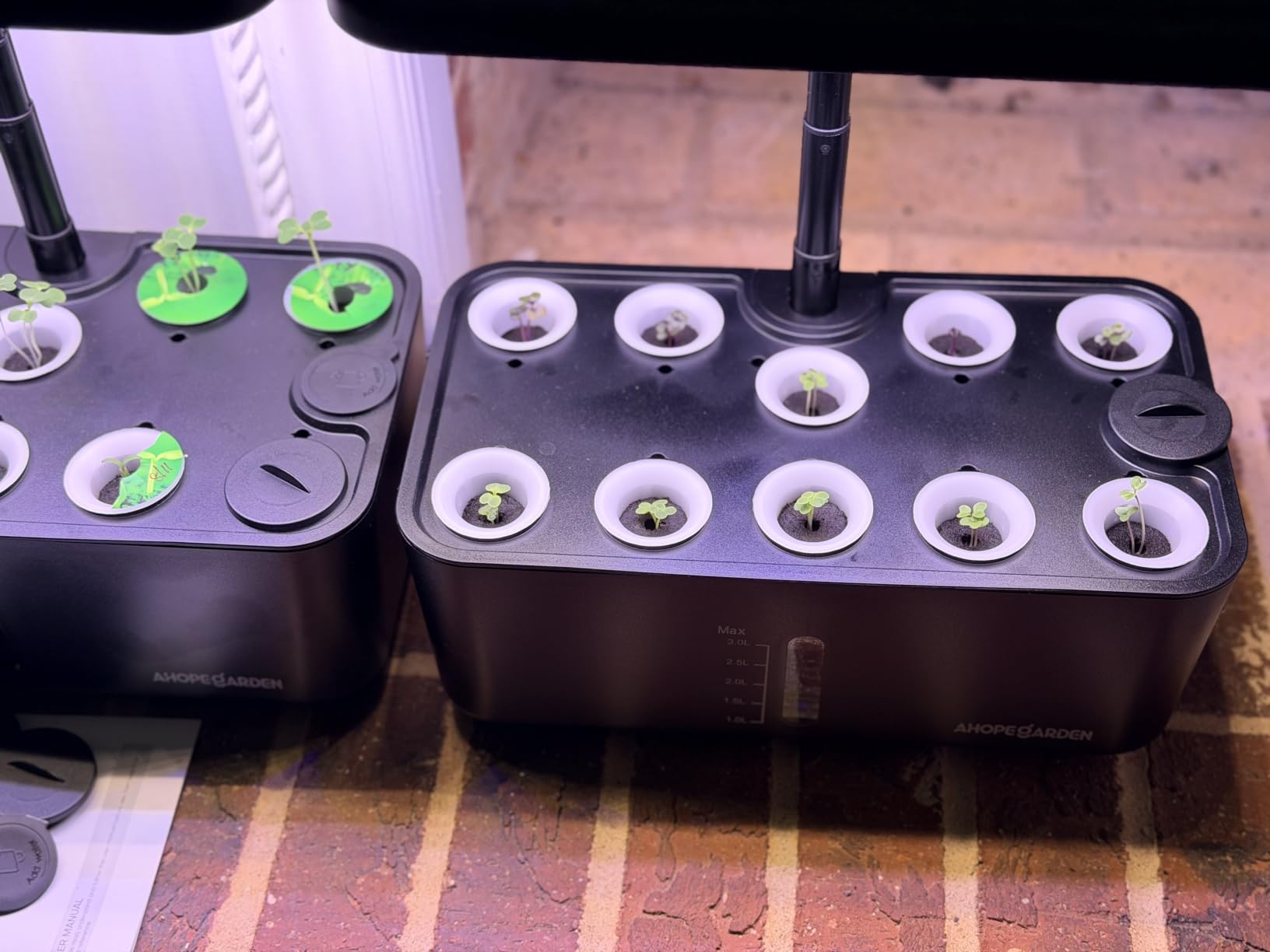 Ahopegarden Hydroponics Growing System: 10 Pods Indoor Herb Garden with LED customer photo 2