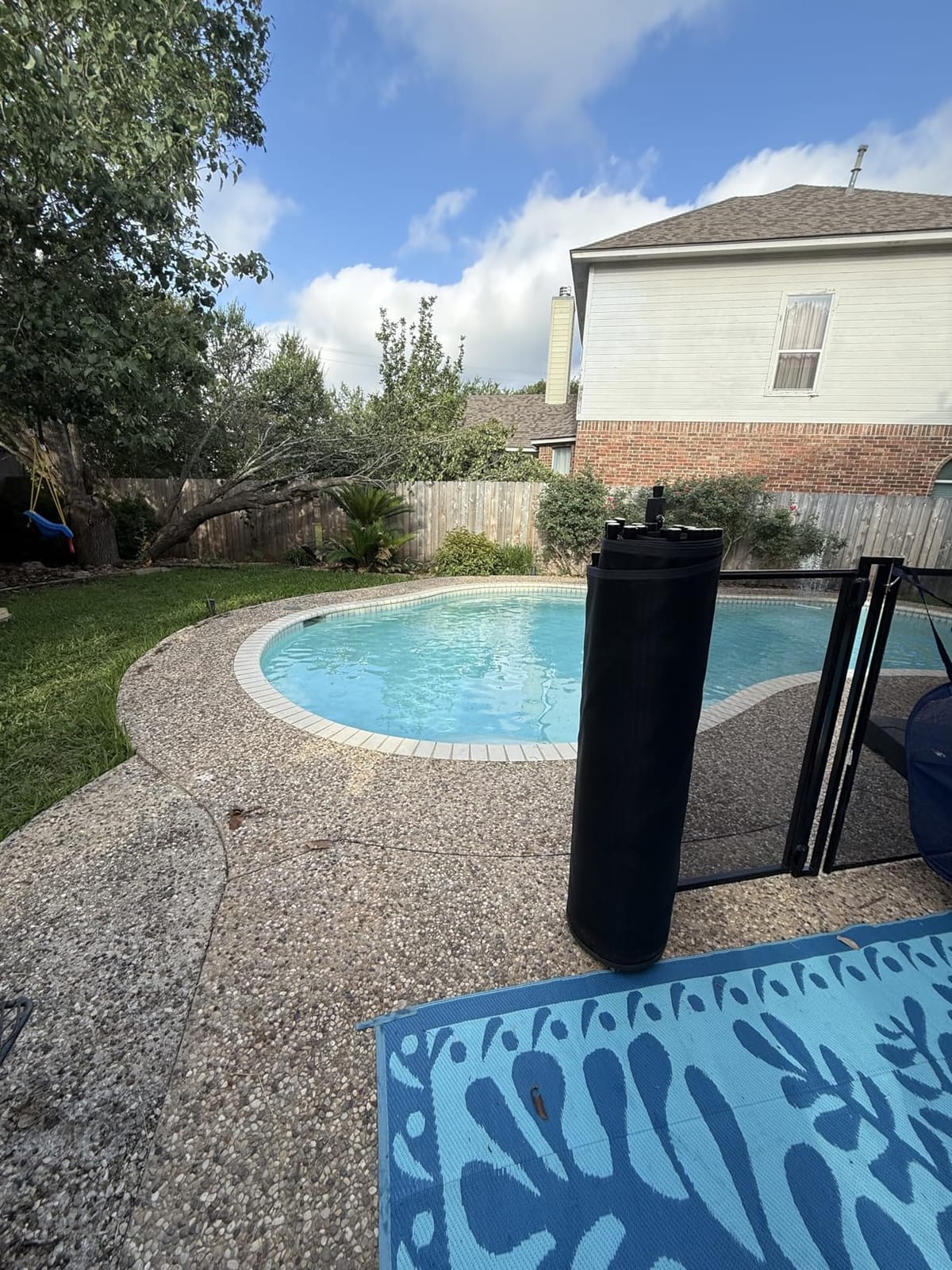 4×12FT Pool Fence, 350gsm Teslin Mesh Pool Safety Fence, Black customer photo 1