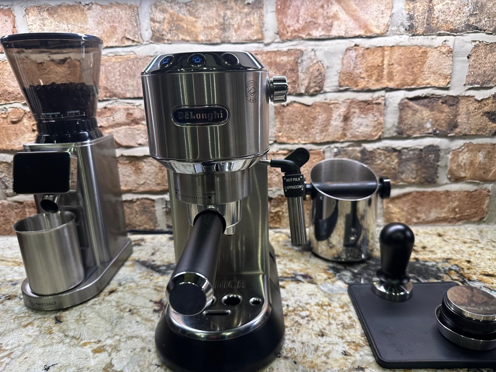 AMZCHEF 64mm Flat Burr Coffee Grinder, Commercial Grade Espresso Bean Grinder, 90 Settings, All-Metal Chamber, Anti-Static, LED Timer, DC Motor, Stainless Steel Body, Electric, Easy Clean | All-Metal Chamber, Anti-Static Tech, Simple to Clean, 90 Precise Settings, Stainless Steel Housing for Rock-solid stability customer photo 1