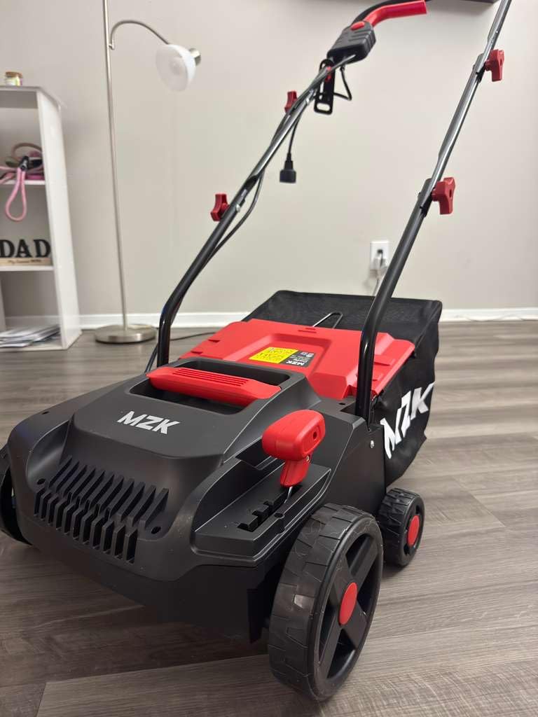 MZK 13-Inch Electric Dethatcher Scarifier, 13-Amp Lawn Tool(RED) customer photo 2