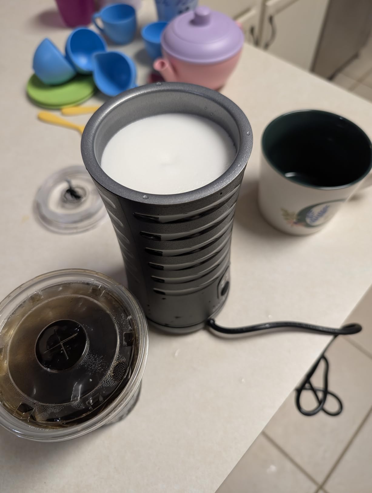 Milk Frother, Paris Rhône 4-in-1 Milk Frother and Steamer, Ergonomic Stylish Design, Hot & Cold Milk Steamer with Temperature Control, Auto Shut-Off Frother for Coffee, Latte, Cappuccino, Macchiato customer photo 2