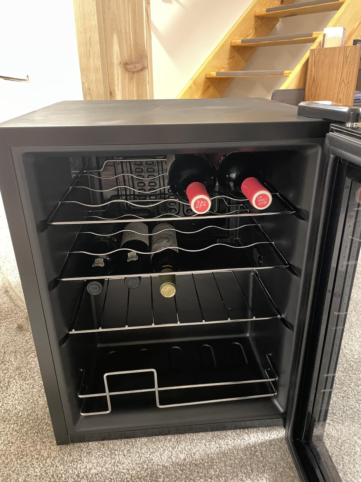 ROVSUN 15 Inch Dual Zone Wine Fridge, 26 Bottle Wine Cooler Refrigerator customer photo 2