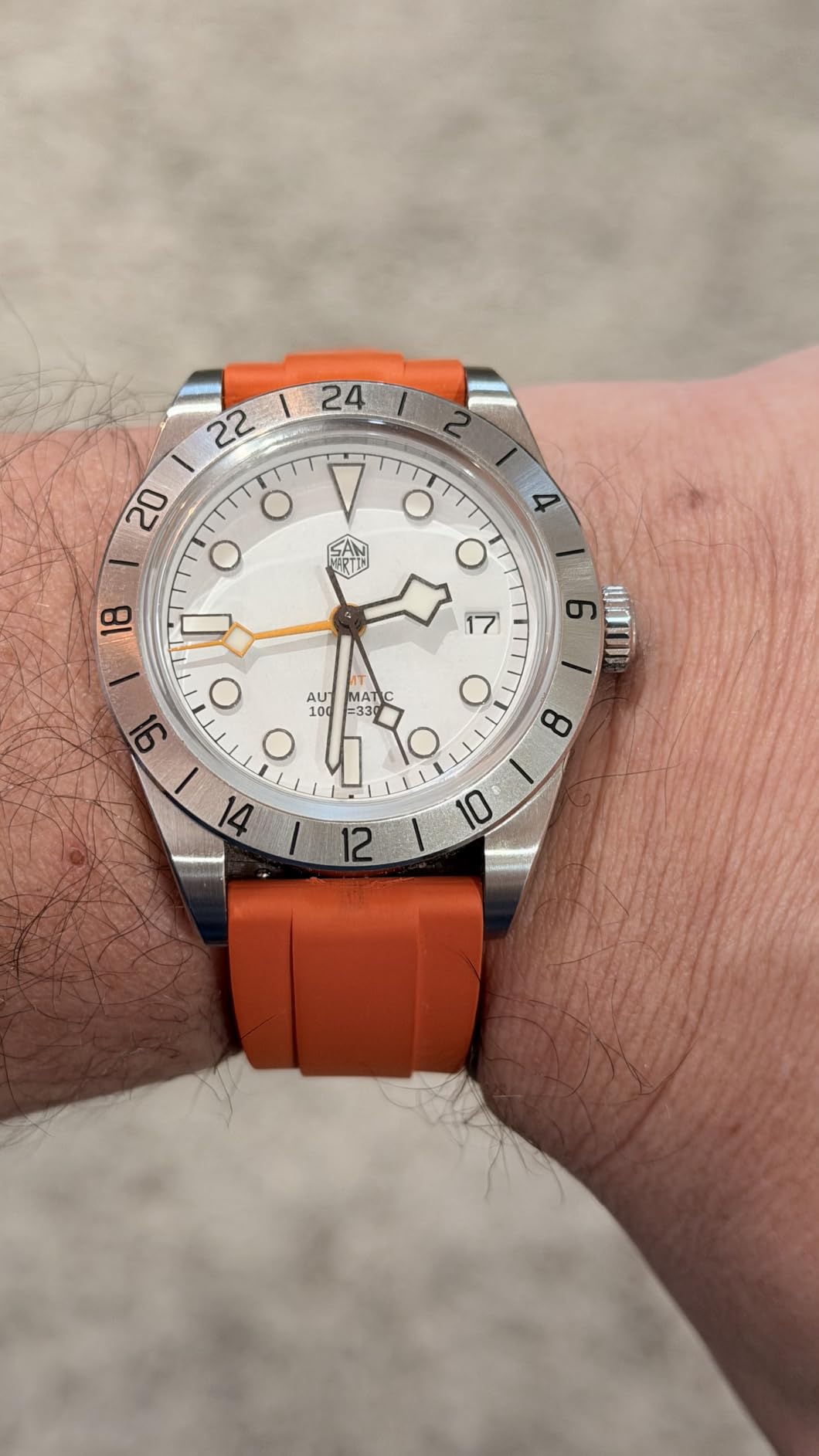 San Martin SN0054F GMT Automatic Watch, 38.3mm, Sapphire Crystal customer photo 1