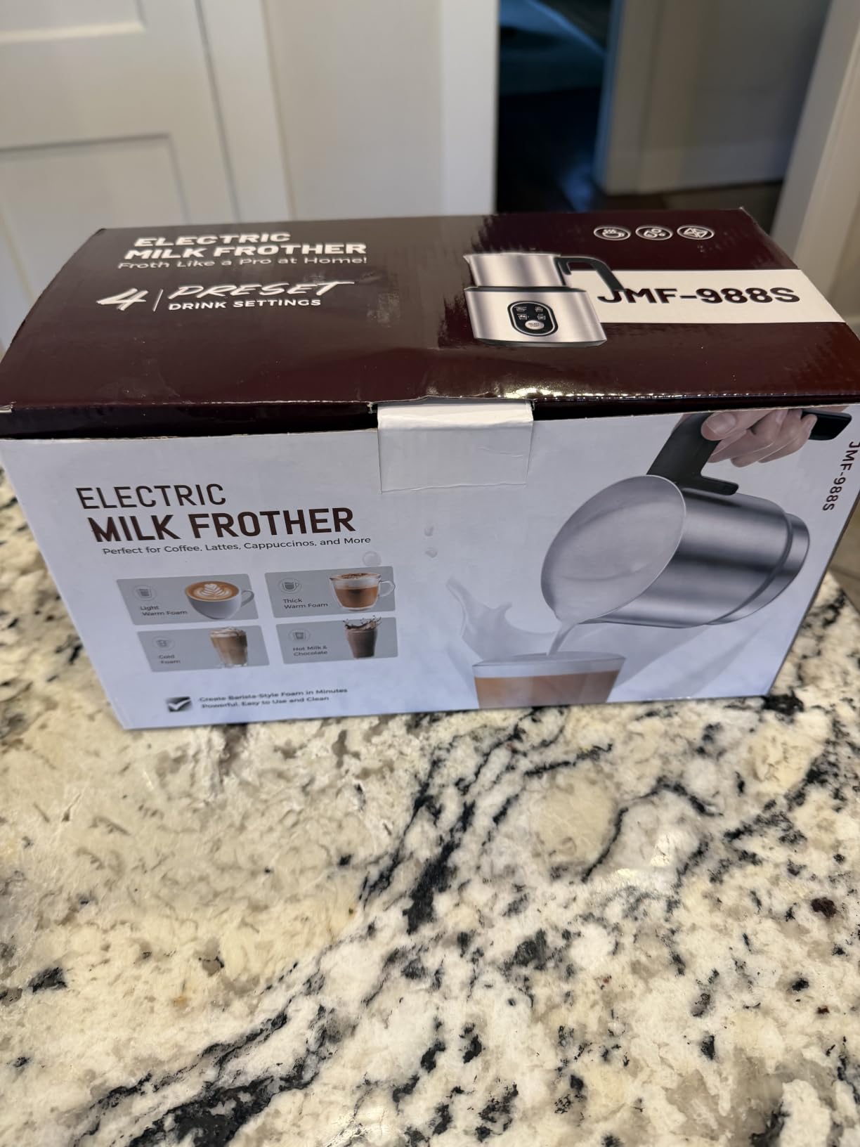 Milk Frother and Steamer, 4-in-1 Electric Foam Maker with Detachable Stainless Steel Jug, 17.6oz/500ml Fast Milk Warmer & 10.6oz Frother Machine for Latte, Cappuccino, Hot Chocolate customer photo 1