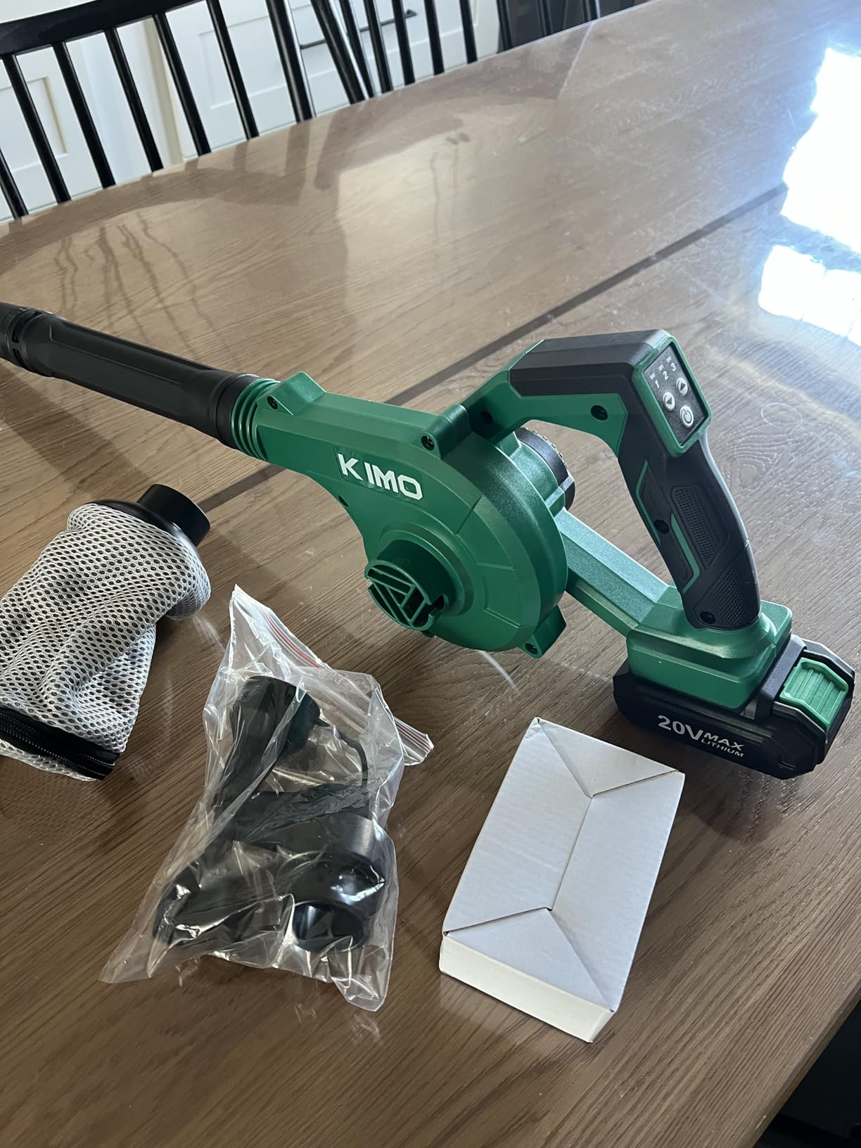 KIMO Leaf Blower Cordless with Battery and Charger, 4 in 1 Blower & Vacuum customer photo 2