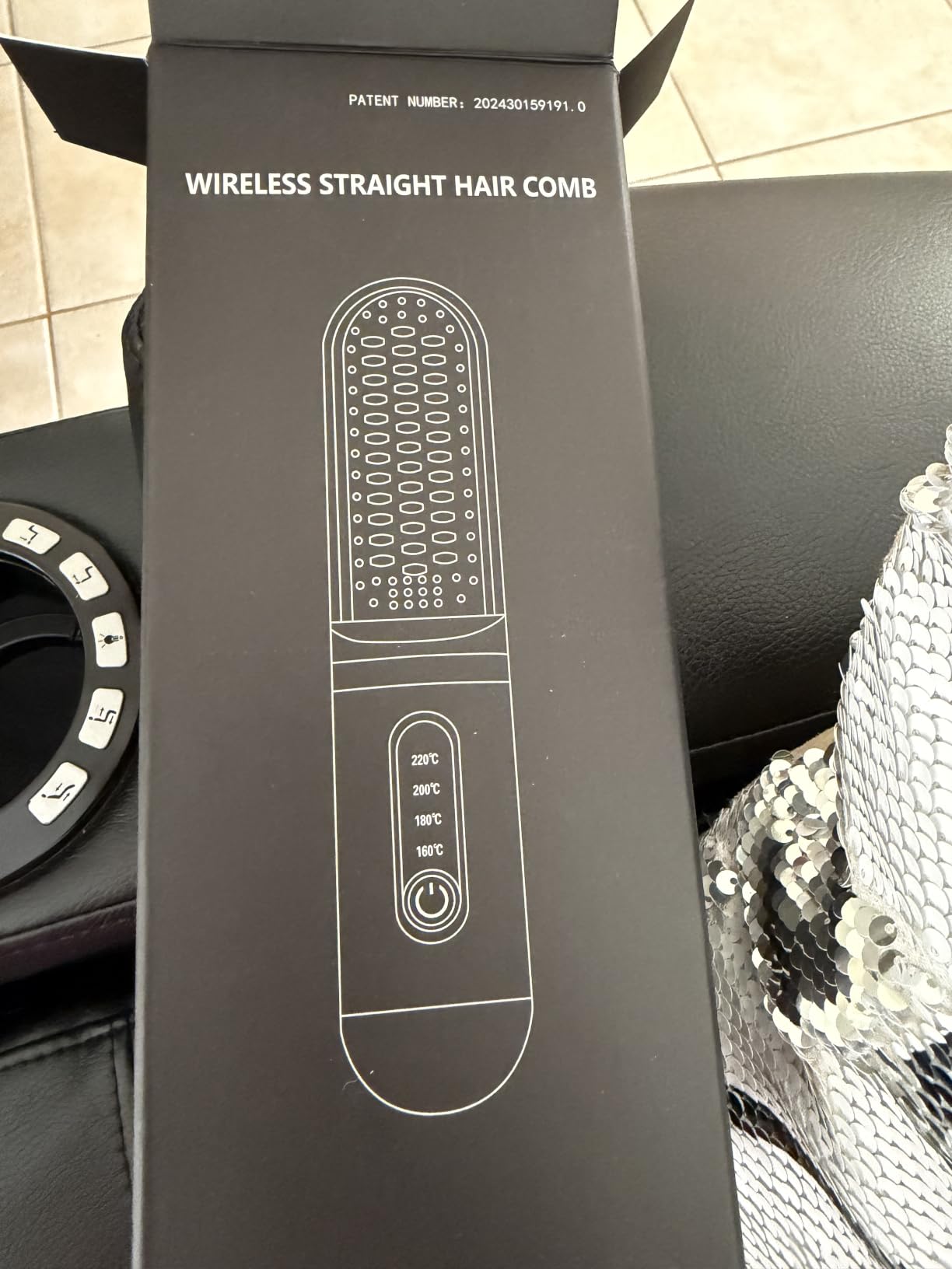 Cordless Hair Straightener Brush, Portable Straightening Brush for Women, Mini Negative Ion Hot Comb for Travel, 30Mins Auto-Off, USB Rechargeable, Fast Heating 4 Temperature Settings (Grade-Black) customer photo 2
