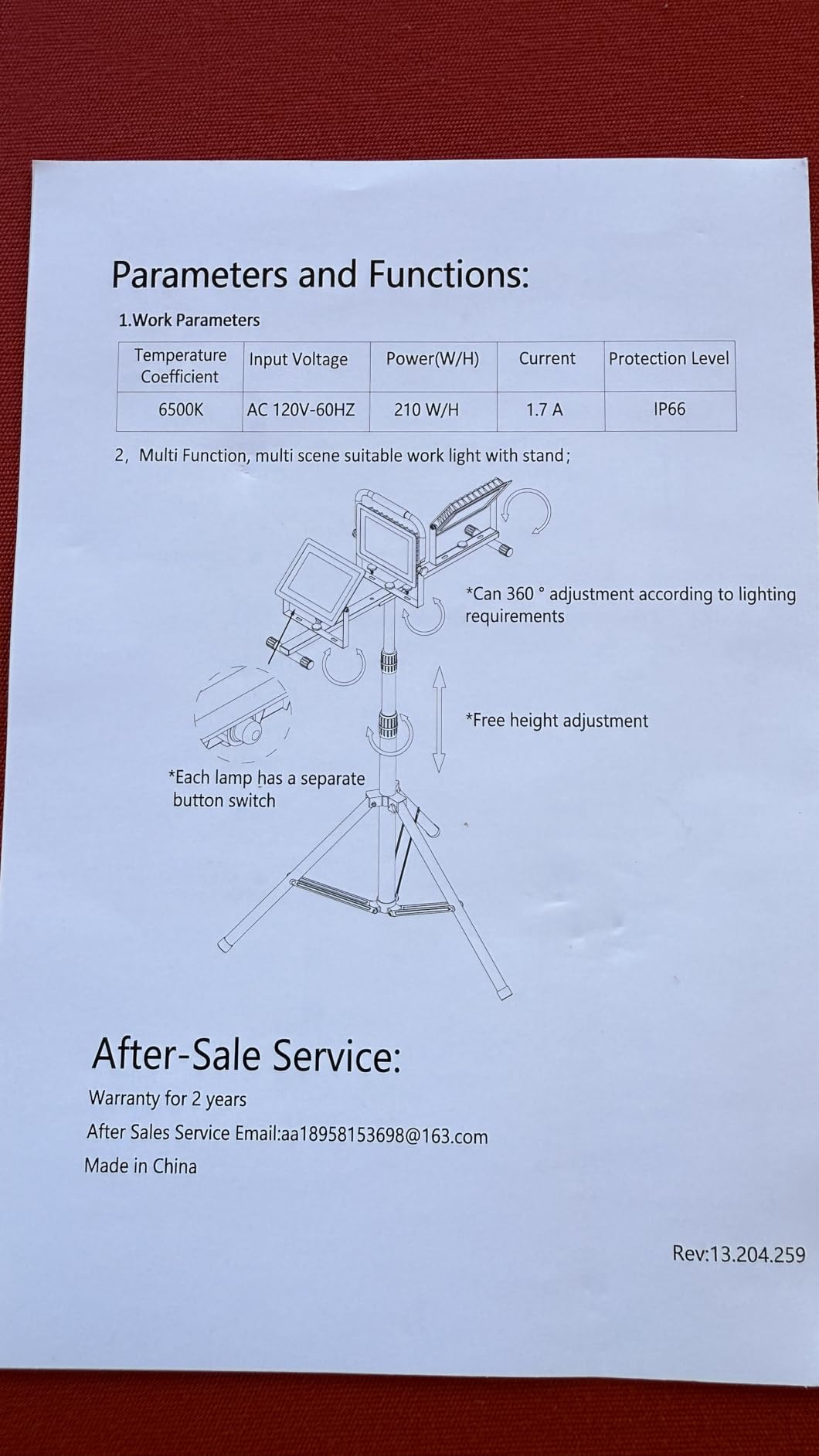21000 Lumen LED Work Lights with Stand, 3-Head Adjustable Tripod Work Light, Foldable & Detachable, IP65 Waterproof Construction Light for Job Site, Garage, Workshop, Indoor & Outdoor customer photo 2
