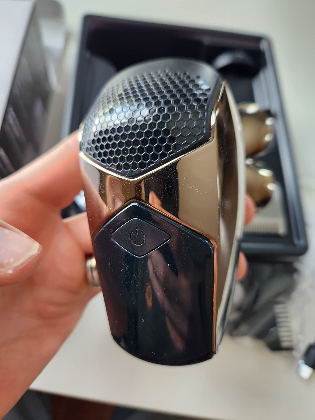 SHPAVVER Head Shavers for Bald Men: 5-in-1 IPX7 Waterproof Grooming Kit - 7D Floating Electric Razor with Magnetic Removable Head - Wet/Dry LED Display - Type-C Fast Charging, Black customer photo 2