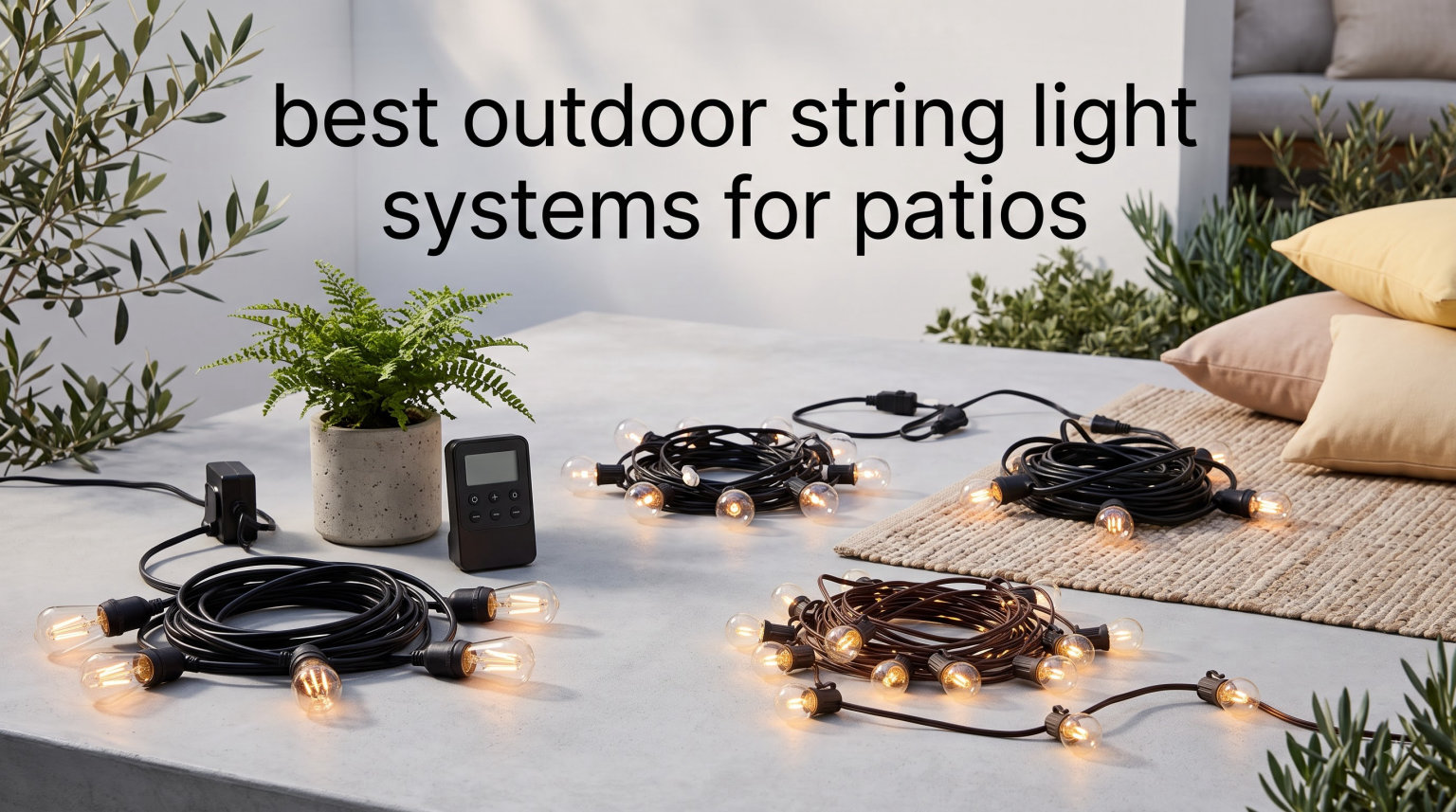 best outdoor string light systems for patios
