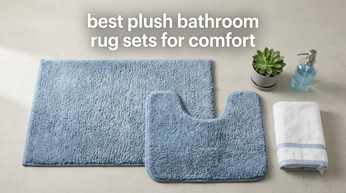 best plush bathroom rug sets for comfort