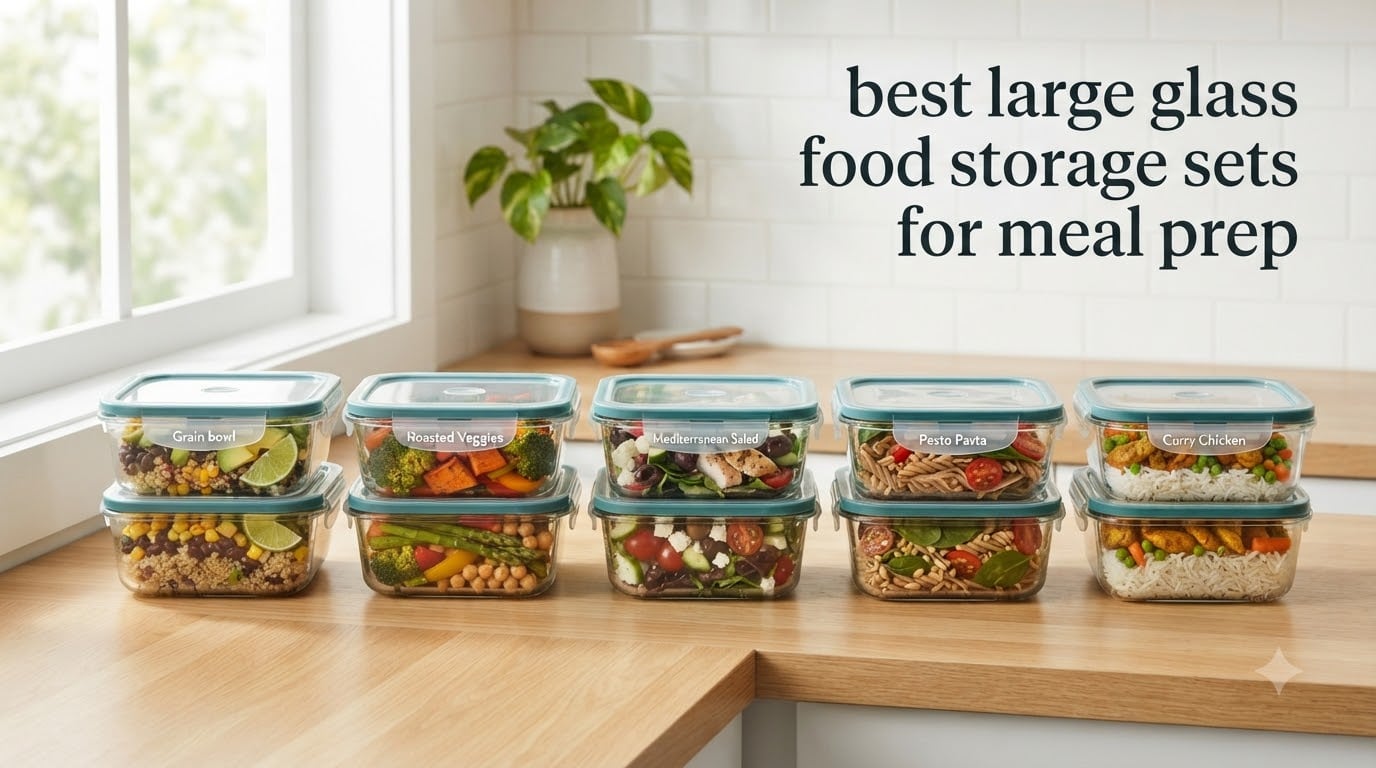 best large glass food storage sets for meal prep
