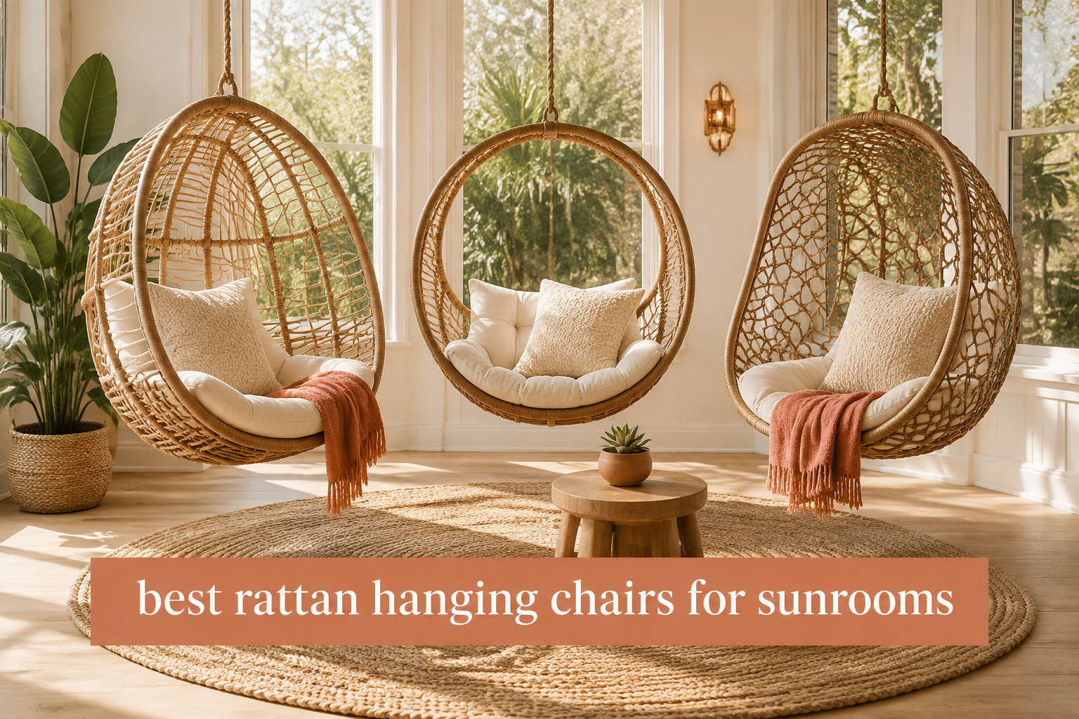 best rattan hanging chairs for sunrooms