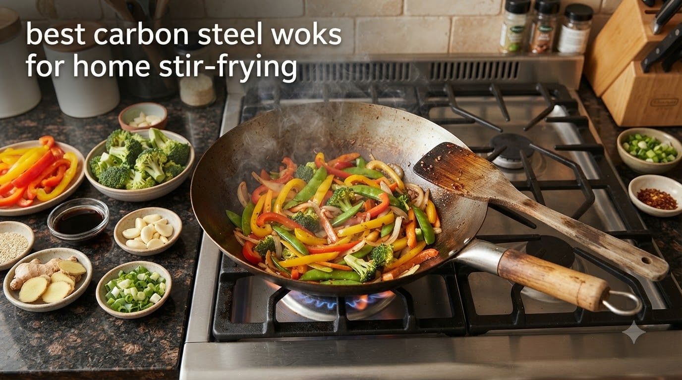 best carbon steel woks for home stir-frying