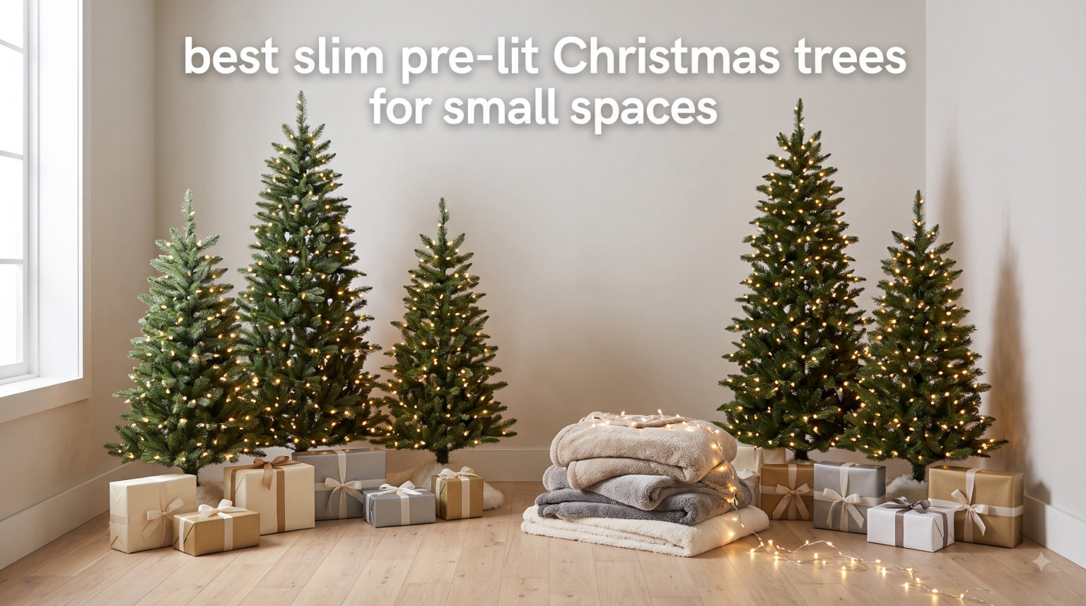 best slim pre-lit Christmas trees for small spaces