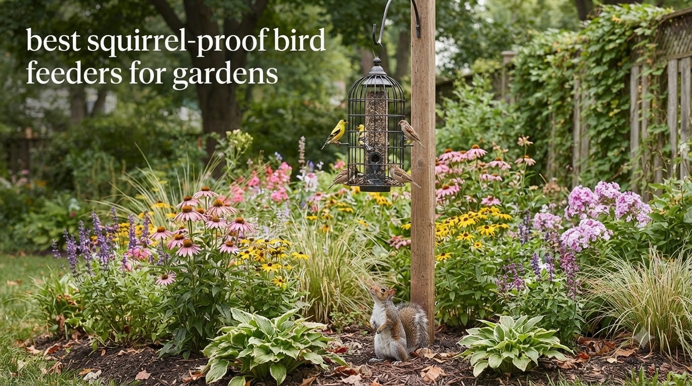 best squirrel-proof bird feeders for gardens
