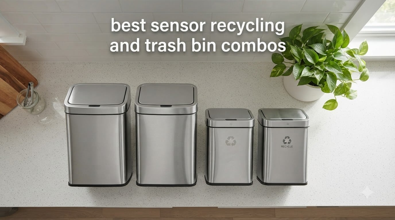 best sensor recycling and trash bin combos