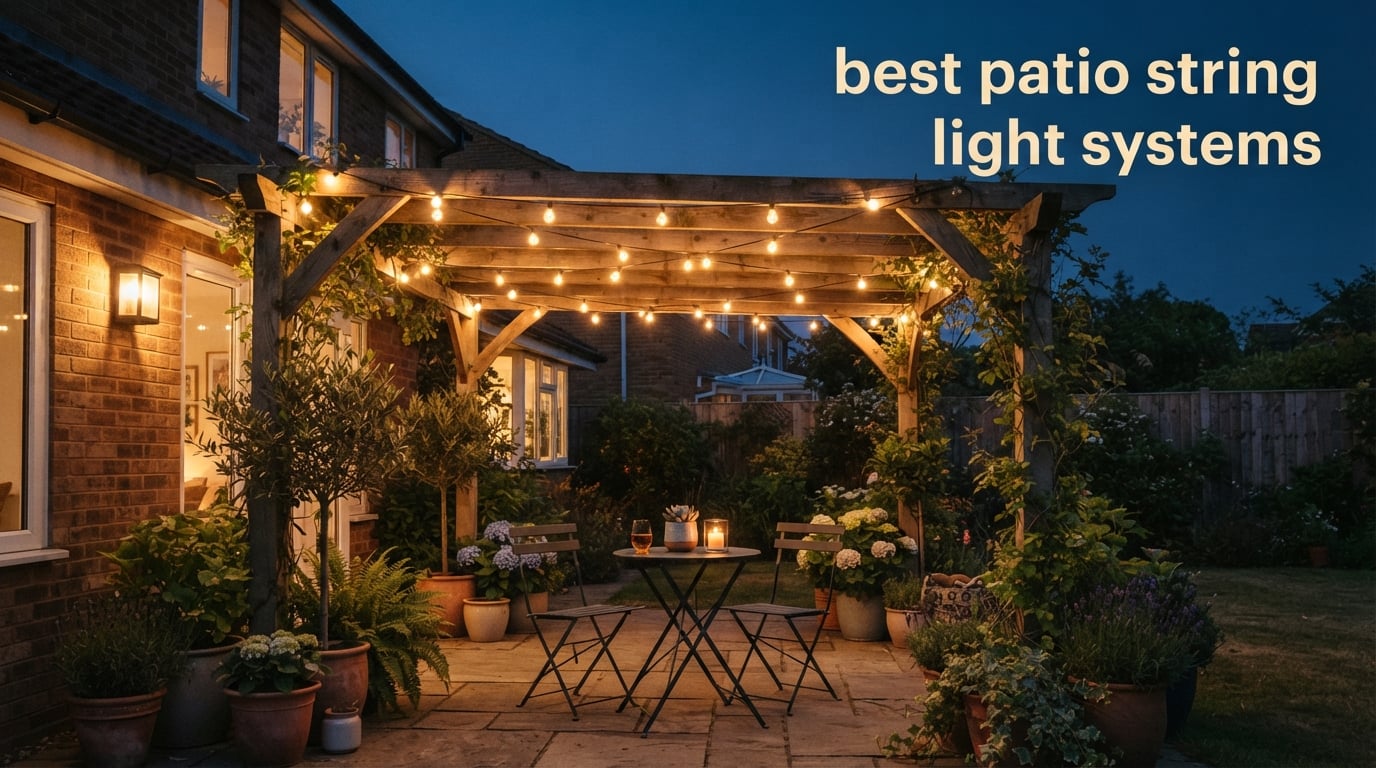 best patio string light systems