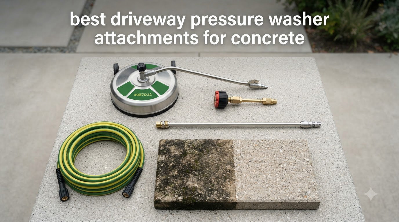 best driveway pressure washer attachments for concrete