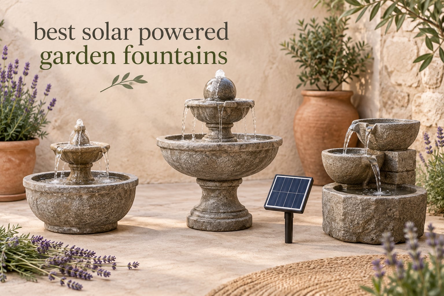best solar powered garden fountains