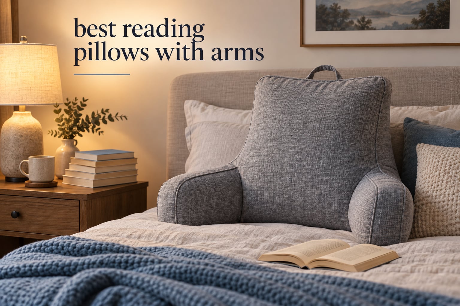 best reading pillows with arms