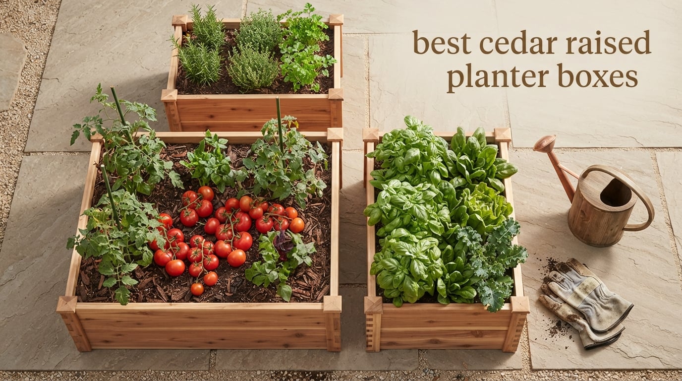 best cedar raised planter boxes