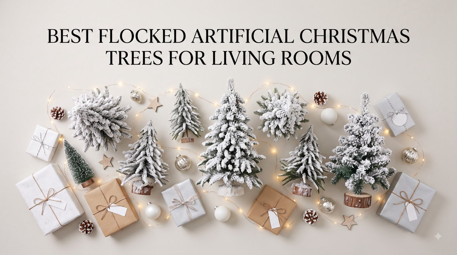 best flocked artificial Christmas trees for living rooms