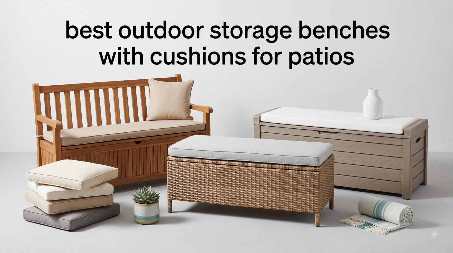 best outdoor storage benches with cushions for patios