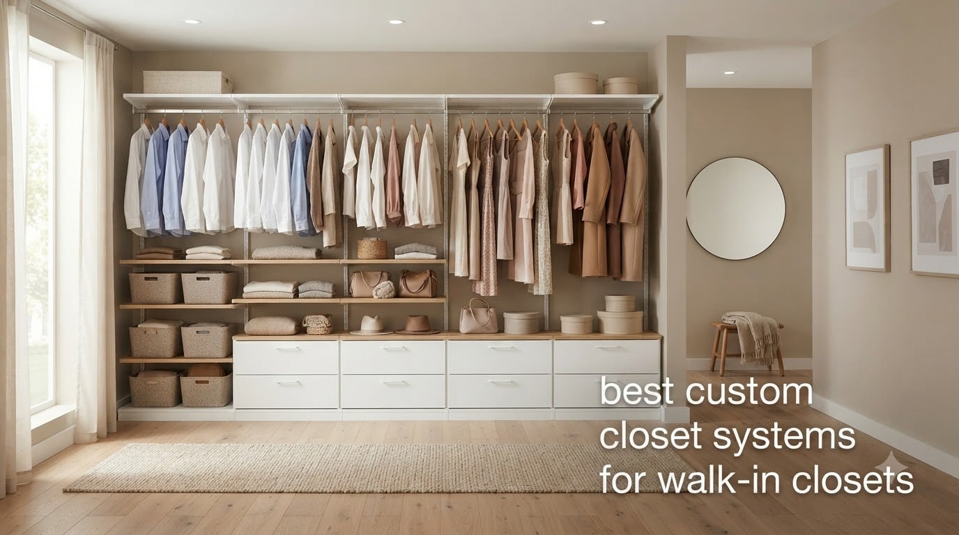 best custom closet systems for walk-in closets