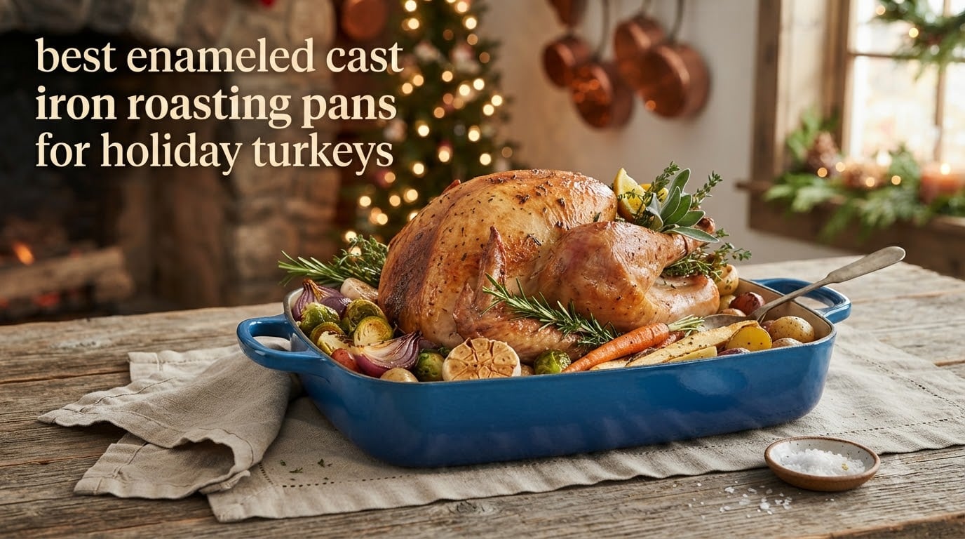 best enameled cast iron roasting pans for holiday turkeys
