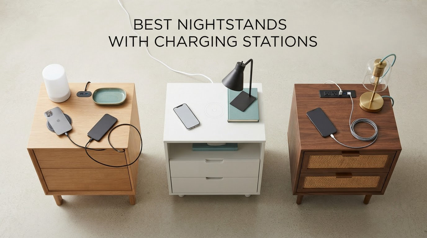 best nightstands with charging stations