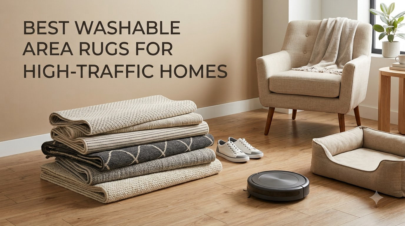 best washable area rugs for high-traffic homes