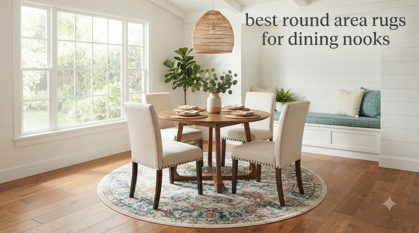 best round area rugs for dining nooks