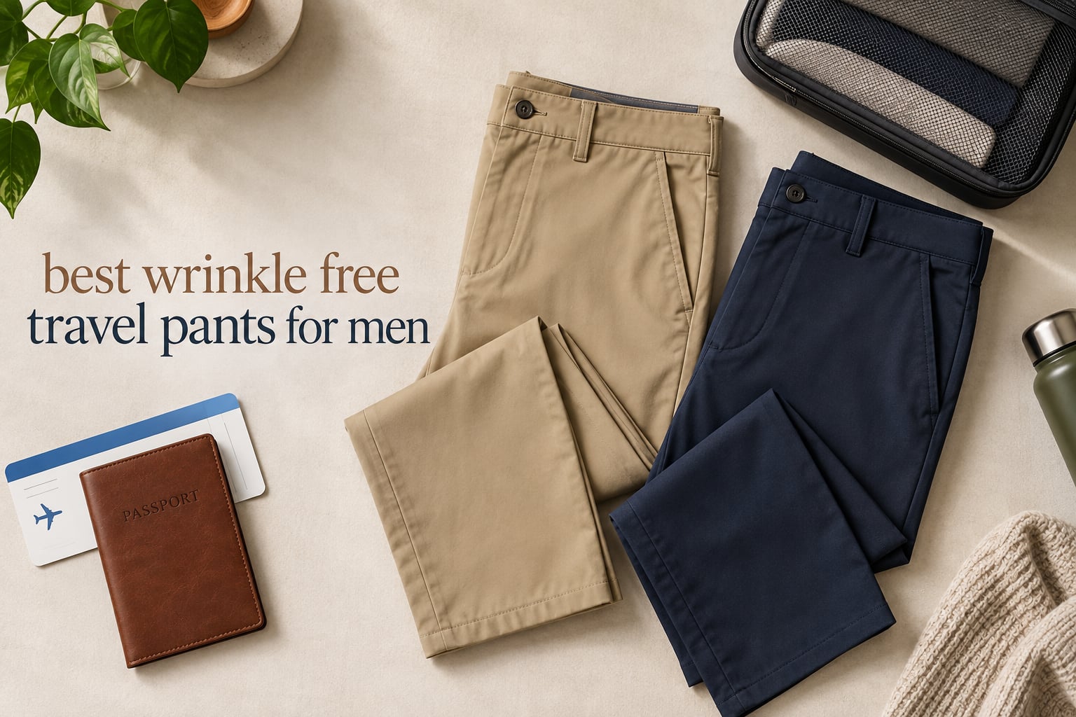 best wrinkle free travel pants for men