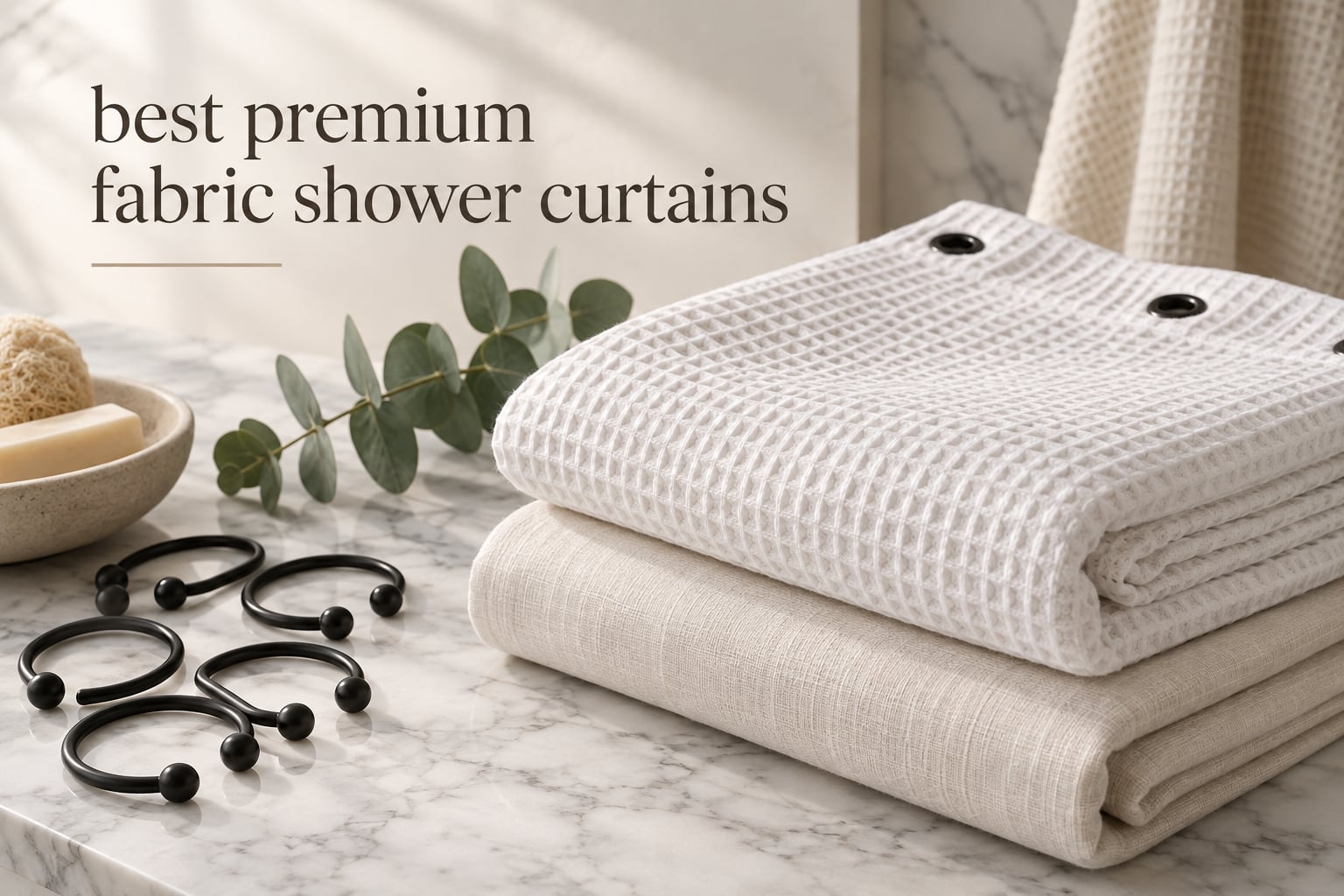 best premium fabric shower curtains
