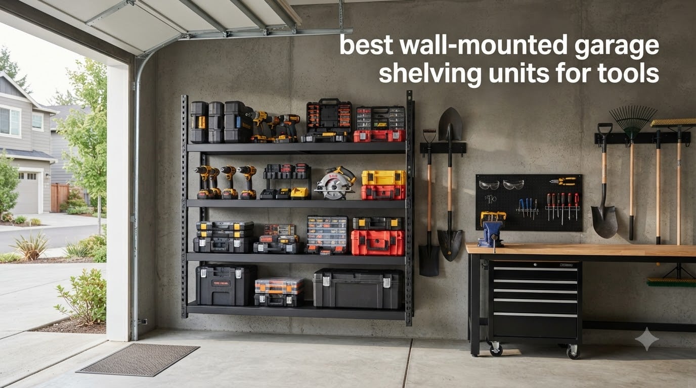 best wall-mounted garage shelving units for tools