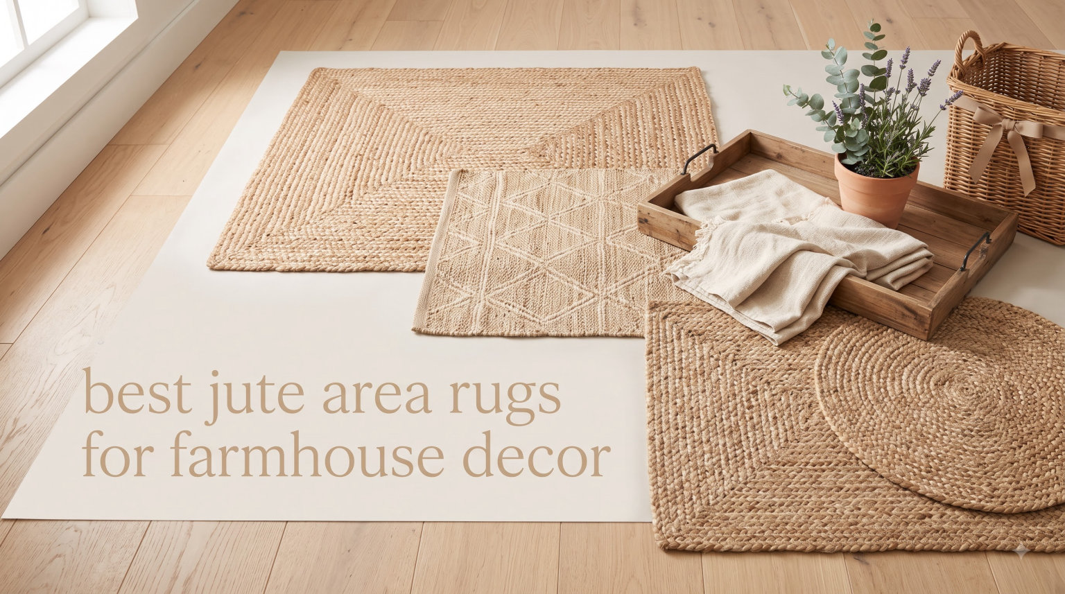 best jute area rugs for farmhouse decor