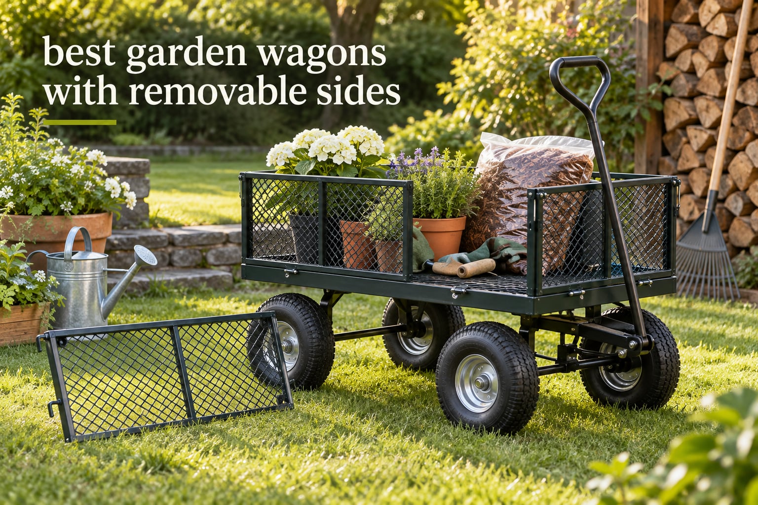 best garden wagons with removable sides
