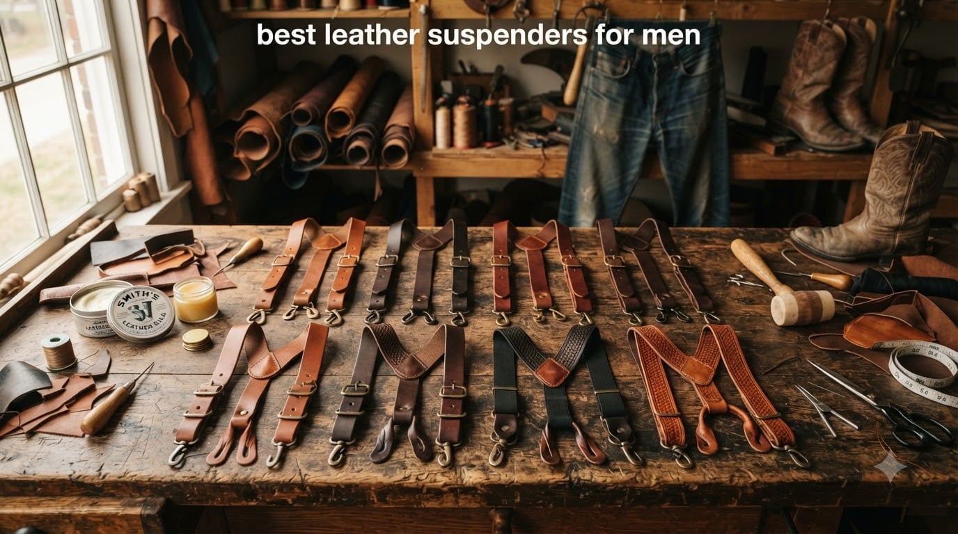best leather suspenders for men