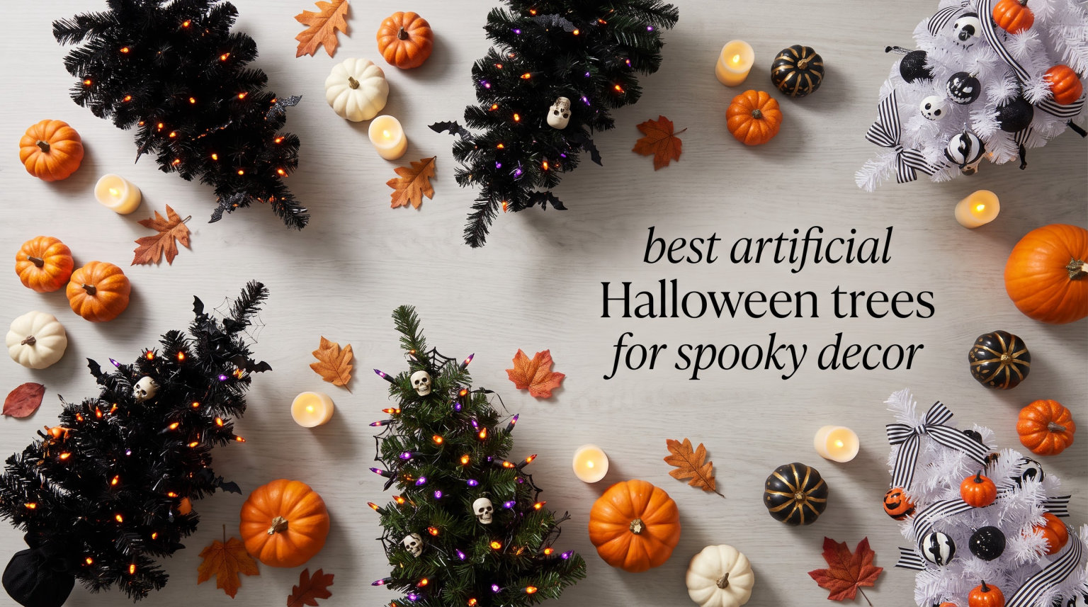 best artificial Halloween trees for spooky decor