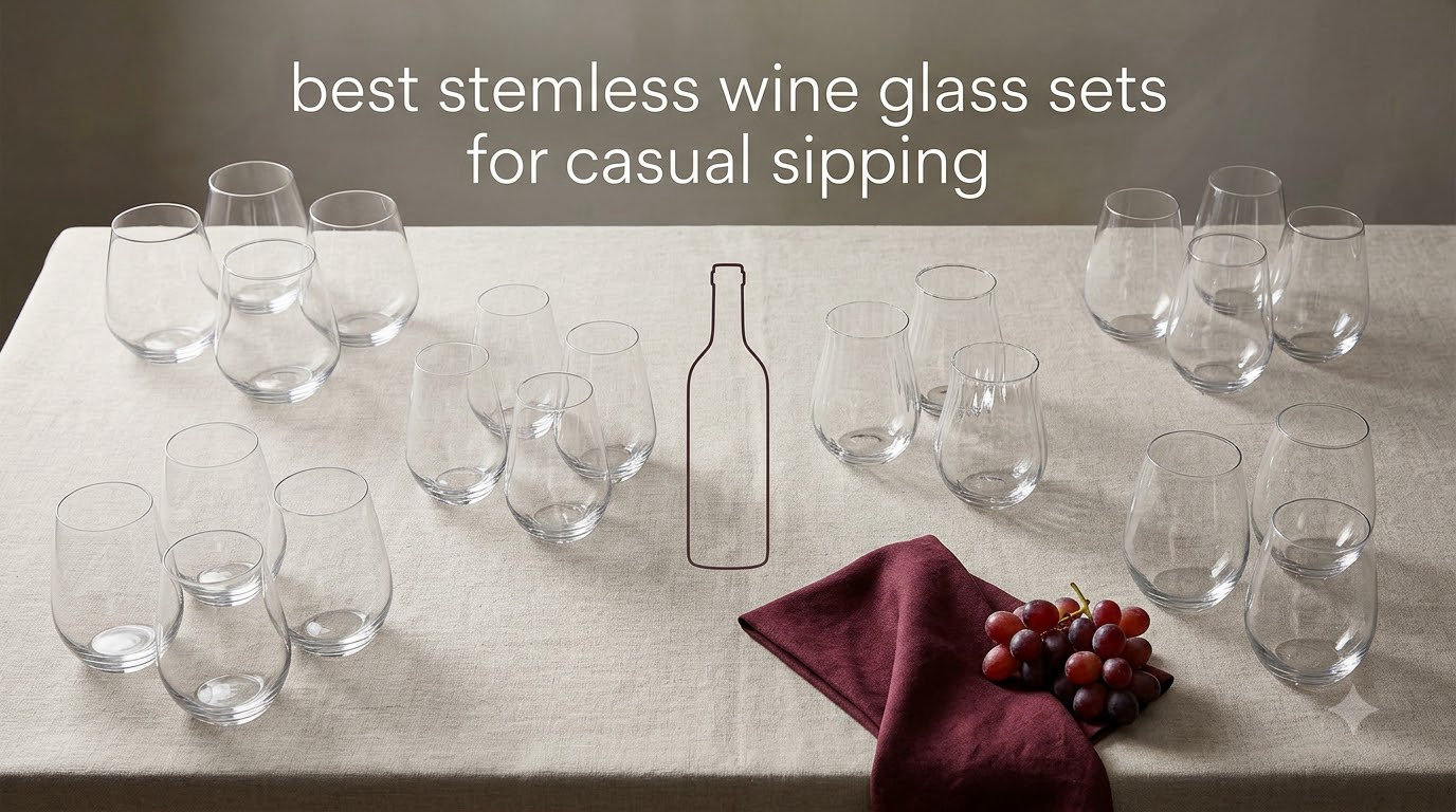 best stemless wine glass sets for casual sipping