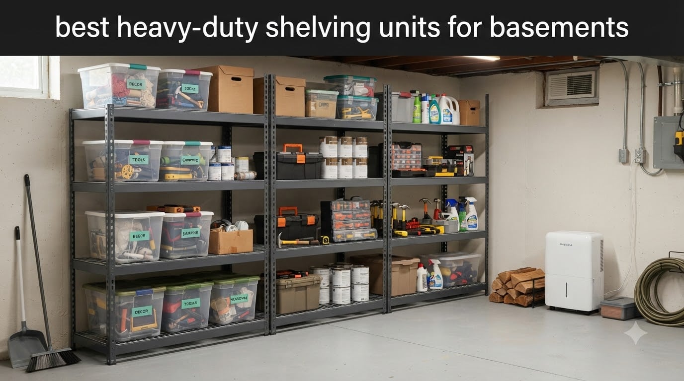 best heavy-duty shelving units for basements