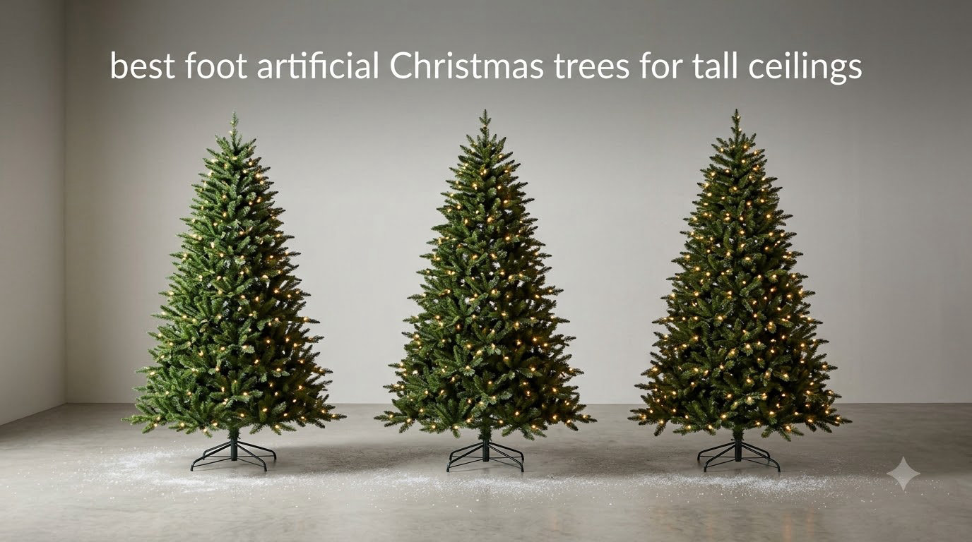 best 9 foot artificial Christmas trees for tall ceilings