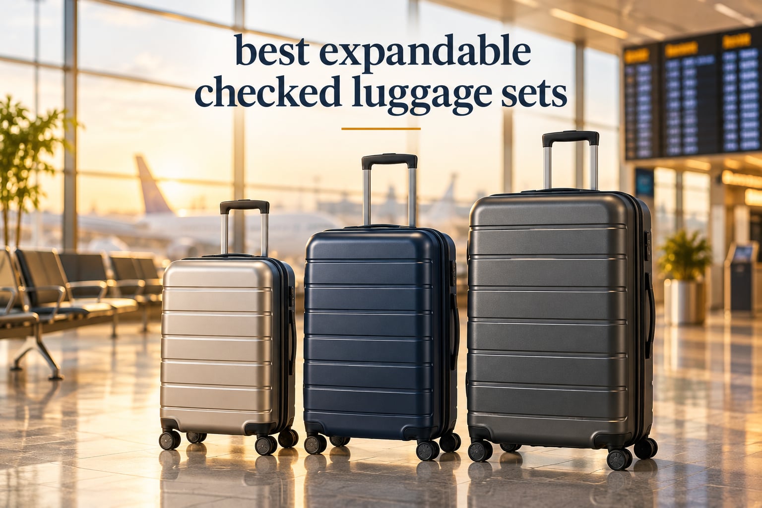 best expandable checked luggage sets