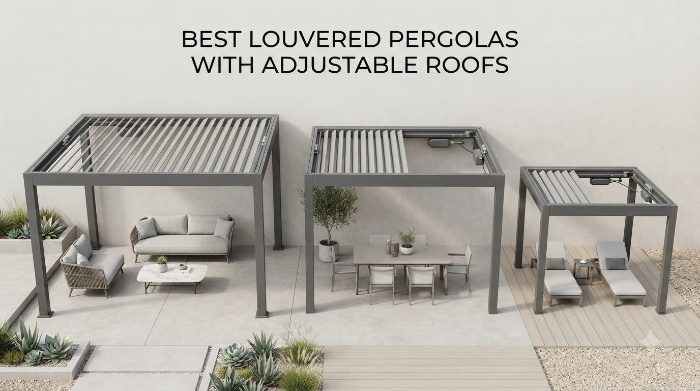 best louvered pergolas with adjustable roofs