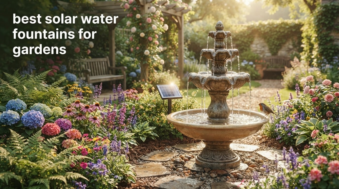 best solar water fountains for gardens