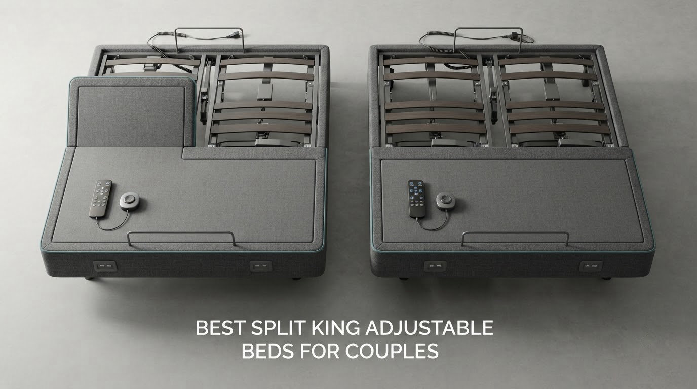 best split king adjustable beds for couples